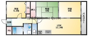 バンブー離宮の物件間取画像